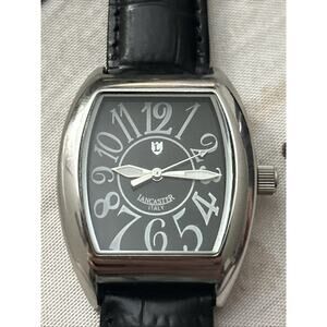 Lancaster Italy Silver Tone Quartz Watch